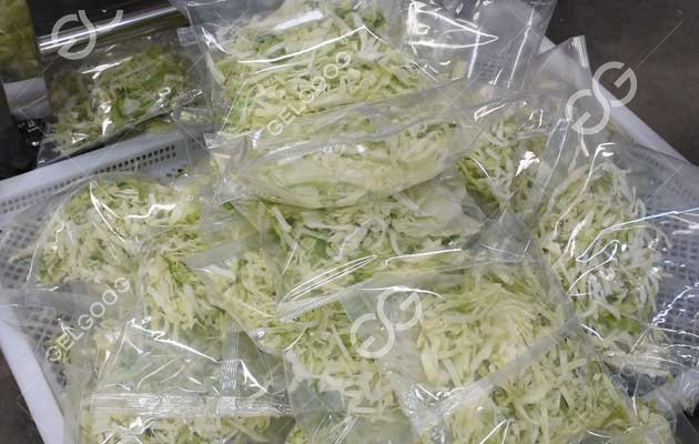 packed coleslaw processing machine